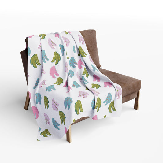 Fleece Blanket - Rainbow Banana Design